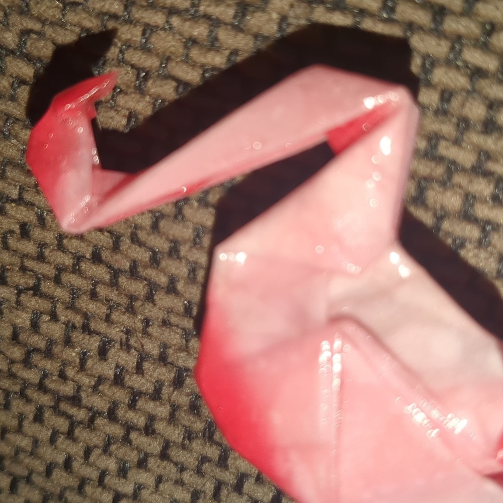 🦩Delicate Origami Flamingo Brooch